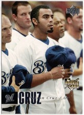 2006 Upper Deck Nelson Cruz Rookie Card RC #258 Brewers. rookie card picture