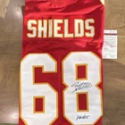Willie Shields Kansas City Chiefs Signed Football Jersey JSA Auth HOF 15