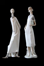 Vintage Lladro Doctor & Nurse Figurines – 1970s Hand-Made Porcelain, Spain