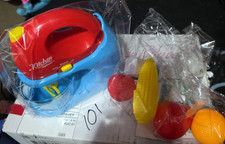 Play Right Kids Kitchen Play Stand Mixer Blue  Red Battery Operated NIB