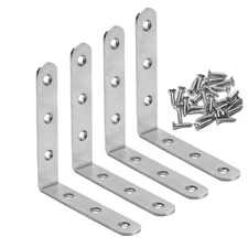 L-Shaped Bracket Corner Brace 3.15in 90 Degree Angle Corner Stainless Steel Lot