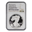 2025-W American Silver Eagle NGC PF-70 ULTRA CAMEO Congratulations Set FUN Show