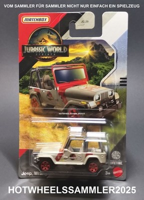 MATCHBOX JURASSIC WORLD ''JEEP WRANGLER'' REBIRTH JGL59 OVP UNGEÖFFNET