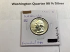 1951 D Washington Silver Quarter in BU+ Condition Re-punched Date 111425 27c