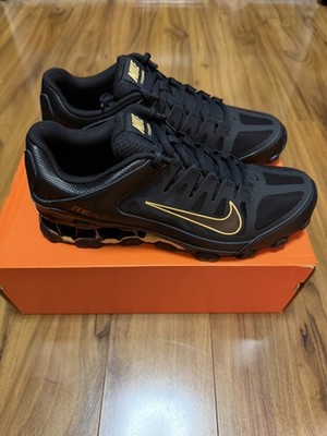 Nike Reax 8 TR Mesh Black Metallic Gold Men s Shoes Sz 9.5  (621716 020)