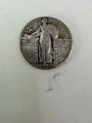 1930 Standing Liberty Quarter 25C – 90% Silver – Circulated – U.S. Coin