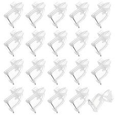 50-Pack Boutonnieres Safety Pins, 4.5x2.5cm Plastic Corsage Pin Buttonhole White