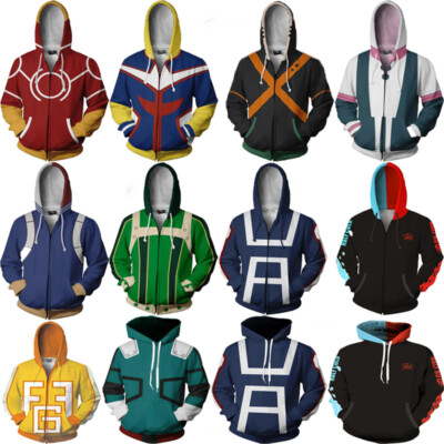 #ad Boku No My Hero Academia Midoriya Izuku Deku Cosplay Hoodie Jacket Coat Sweater $19.99