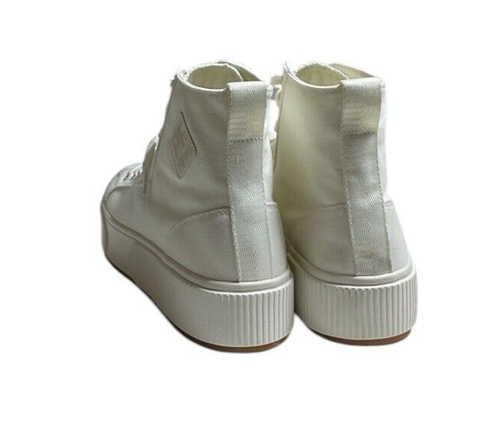 PF Flyers Allston White HI Top Platform Canvas Sneakers Women’s 10.5 - Picture 7 of 10