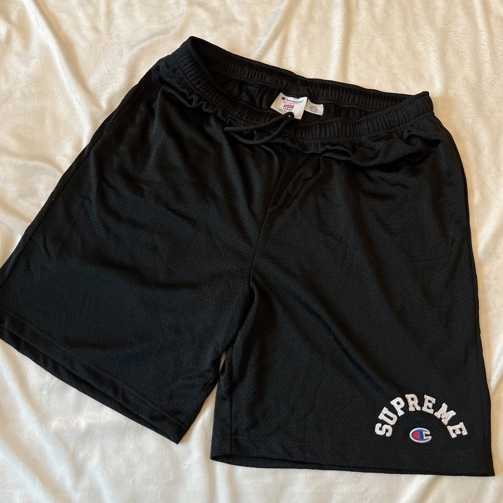 Short maille Supreme x Champion SS24 taille L noir NEUF