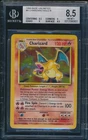 BGS 8.5 CHARIZARD 1999 Pokemon Base Unlimited #4/102 Holo Non-Shadowless NM-MT+