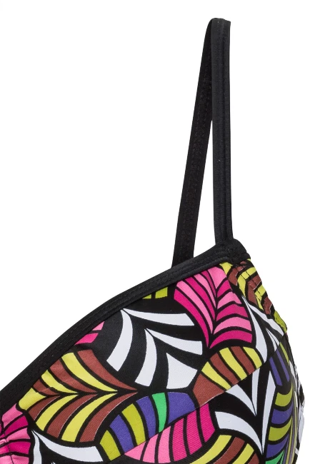 Damen Bügel Bikini schwarz pink B oder C 36 38 40 42 S M allover bedruckt 686 - Bild 3 von 3