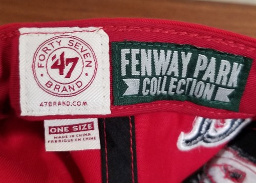 Red Sox Boston MLB '47 Brand Fenway Park Collection Snapback Wide Brim Hat Cap - Picture 7 of 10