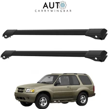Roof Rack Cross Bars for Ford Explorer U152 2001-2005 Aluminium Black 2Pcs