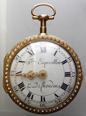 OROLOGIO DA TASCA oro XVIII secolo Fres Esquivillon scappamento a verga  perfetto