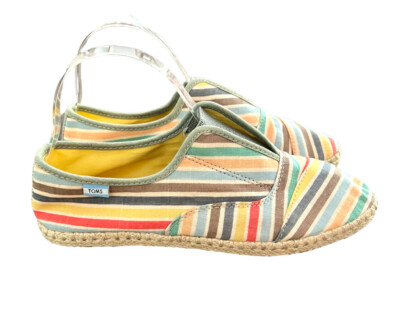 TOMS Shoes Womens Palmera Multi Beach Stripe Slip-ons