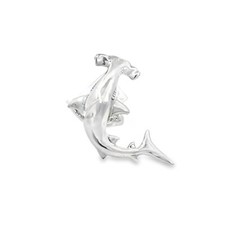 Sterling Silver Designer Hammerhead Shark Ring - Size 10 (Adjustable)