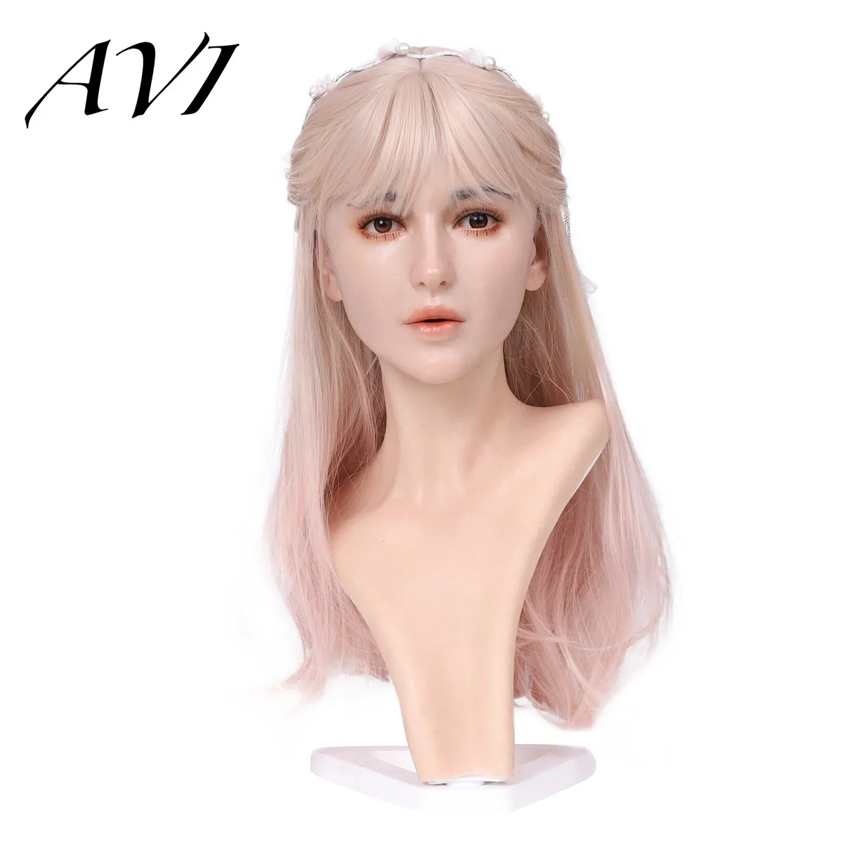 Female Wig Stand Mannequin With Shoulder Manikin Head Bust Stand Jewelry  Display