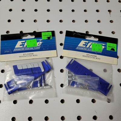 LOT OF 2 ~ Blade / Eflite ~ EFLH2006 ~ MD520N Fin Set CX3 Helicopter BCX3
