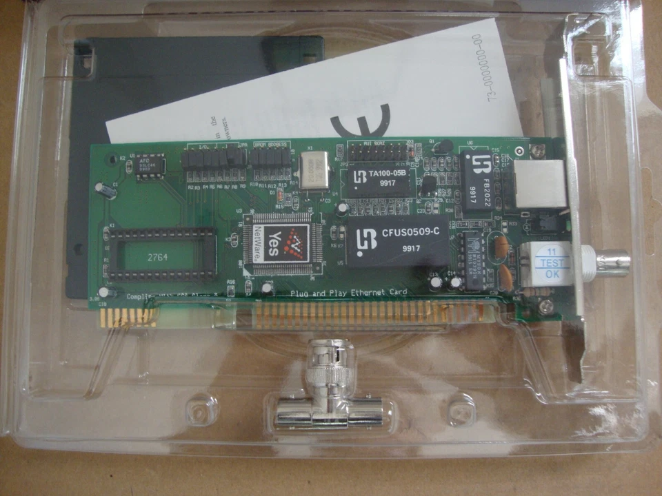 10 Mbps adapter with pci/isa bus  with UTP/BNC optional AUI BNC  up to 300M - Image 3 of 4