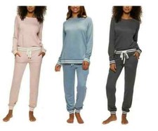 Felina Ladies' Terry Crew Neck  Jogger Lounge Set 1