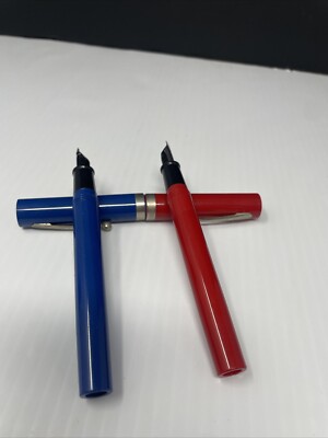 Vintage Scheaffer Fountain Red & BluePen Italic M -F Nib