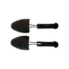 Vintage Pair Shu-Tree Adjustable Black Plastic Shoe Keepers Stretchers Tool USA