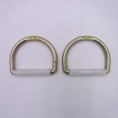 2x Roller D-Ring N-408R Steel, 2.3T/5000lb Break, 3.15''T, 3.18'' ID, .35'' Wire