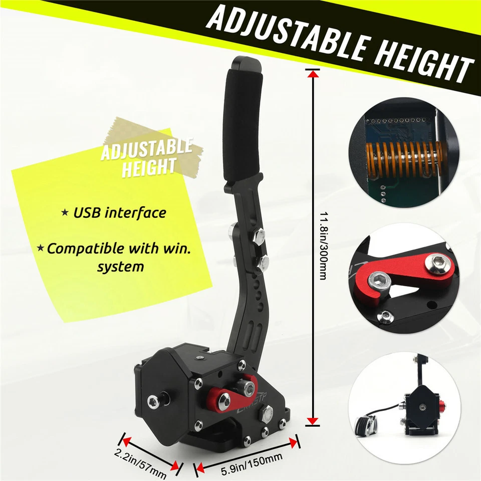 16Bit PC USB Handbrake SIM Mount Plate for Racing Games T500 G27/G29 FANATECOSW - Image 2 of 4