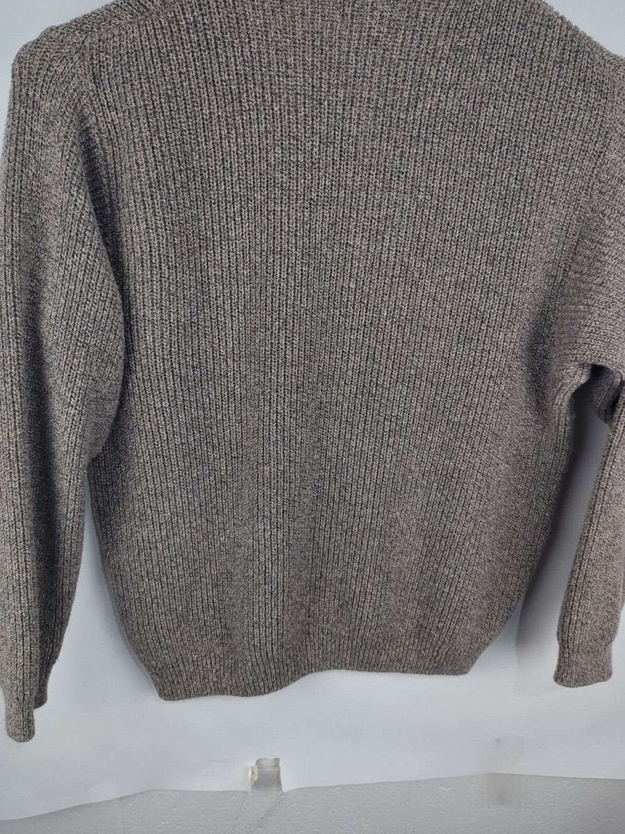 VINTAGE Eddie Bauer Sweater Mens XL Henley Knit Made USA 90s Earth