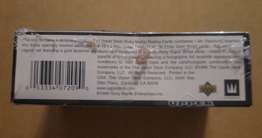 1999 Upper Deck Ricky Martin factory sealed card box Possibl Facsimile autograph - Picture 4 of 7