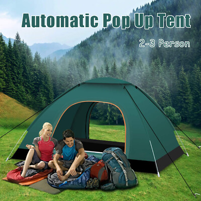 2-3 Person Tent Automatic Pop Up Outdoor Camping Hiking Waterproof Tent Portable