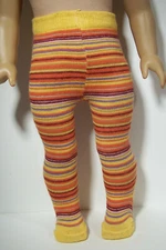 Yellow Orange Stripe Tights Doll Clothes For 18 American Girl (Debs*)