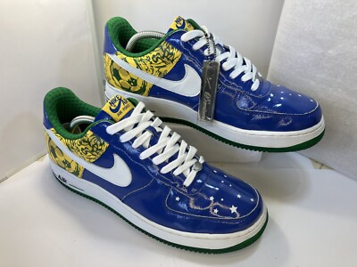 Nike Air Force 1 Ronaldinho Brasilien Turnschuhe Größe 9,5 UK Brasilien 44,5 EU Herren 