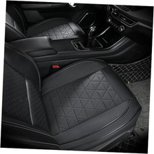 Leather Front Car Seat Cover - Bottom Car Seat Covers Fully 2 Pack A - Black