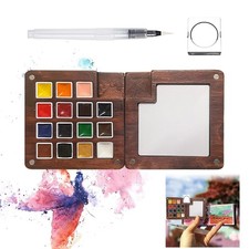 Mini Paint Palette Travel Kit Mini Travel Watercolor Palette Set, Pocket Art...