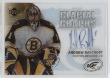 2005-06 Upper Deck Ice Glacial Graphs Andrew Raycroft #GG-AR Auto n1u