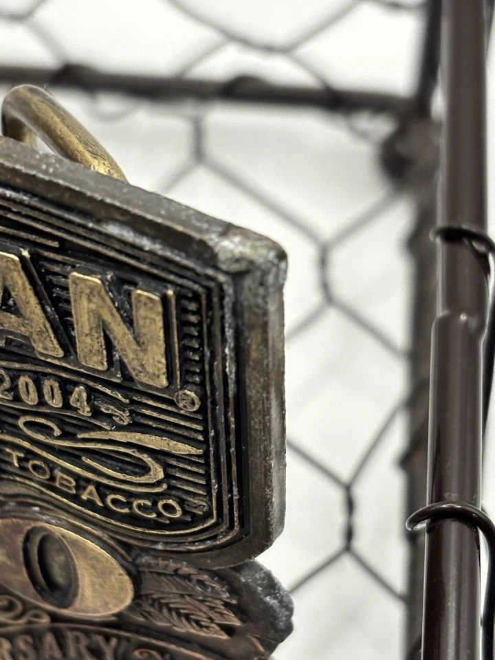 Fivela de cinto masculina vintage Redman tabaco de mascar 100º aniversário caubói ocidental - Imagem 4 de 4