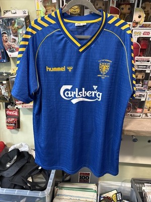 Original Wimbledon 1989 FA Cup Winners Shirt Herren 2XL Hummel Reissue 