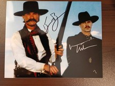 Val Kilmer / Kurt Russell Tombstone Signed 8x10 COA W/Matching Numbered Sticker 
