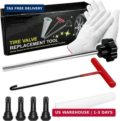 7 PCS Quick Change Tire Valve Tool Kit, Tire Valve Stem Core Quickly Replacement