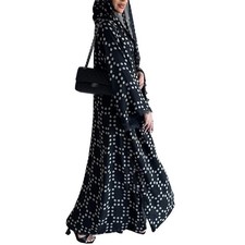 Long Dress Open Cardigan Kimono Abaya Muslim Women Kaftan Outfits Scarf Islamic