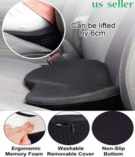 Car Seat Cushion Memory Foam Sciatica and Back Pain Relief for Driver Passenger