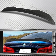 W-Power Primer Black Rear Trunk Spoiler Wing For 2017-2023 BMW 5-Series G30 G38