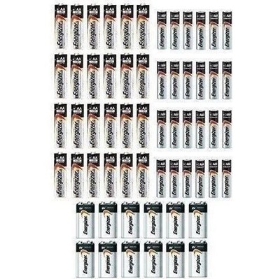 COMBO 24x AA + 24x AAA + 12x 9v Energizer Max Alkaline E91/E92/E522 Batteries...