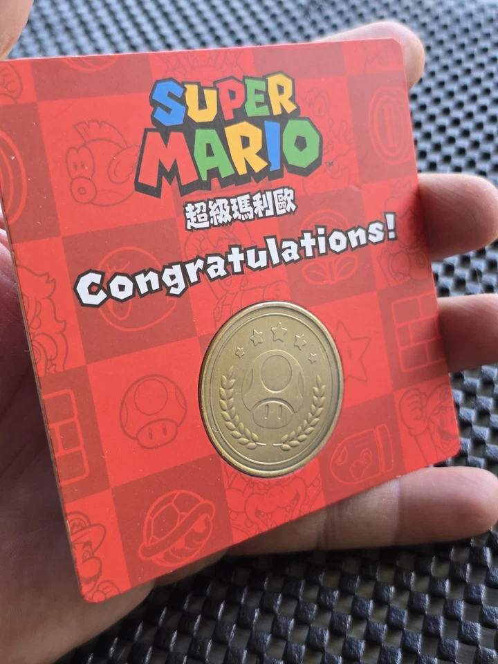 Nintendo Store China Super Mario Moneda Medalla LOTE 3 Sorteo Raro Promo NES SWITCH Foto 3 de 4