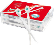 Mini Disposable Toothbrushes with Toothpaste and Toothpick, Tongue Cleaners, Red