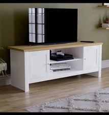 SALE 2 Door TV Unit Stand Sideboard Cabinet Living Room Furniture White