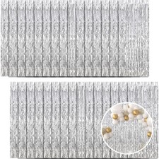 foil fringe curtain party backdrop decoration silver event streamer window wall
