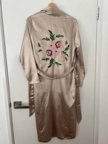 Satin feel duster robe Kimono size 12 - Picture 1 of 5